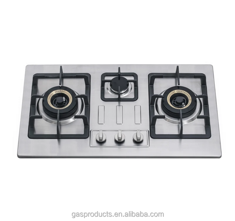 201/304 Stainless Steel Panel Of Built-in 3 Burners Gas Cooktops / Gas Stove / Built-in Gas Cooker