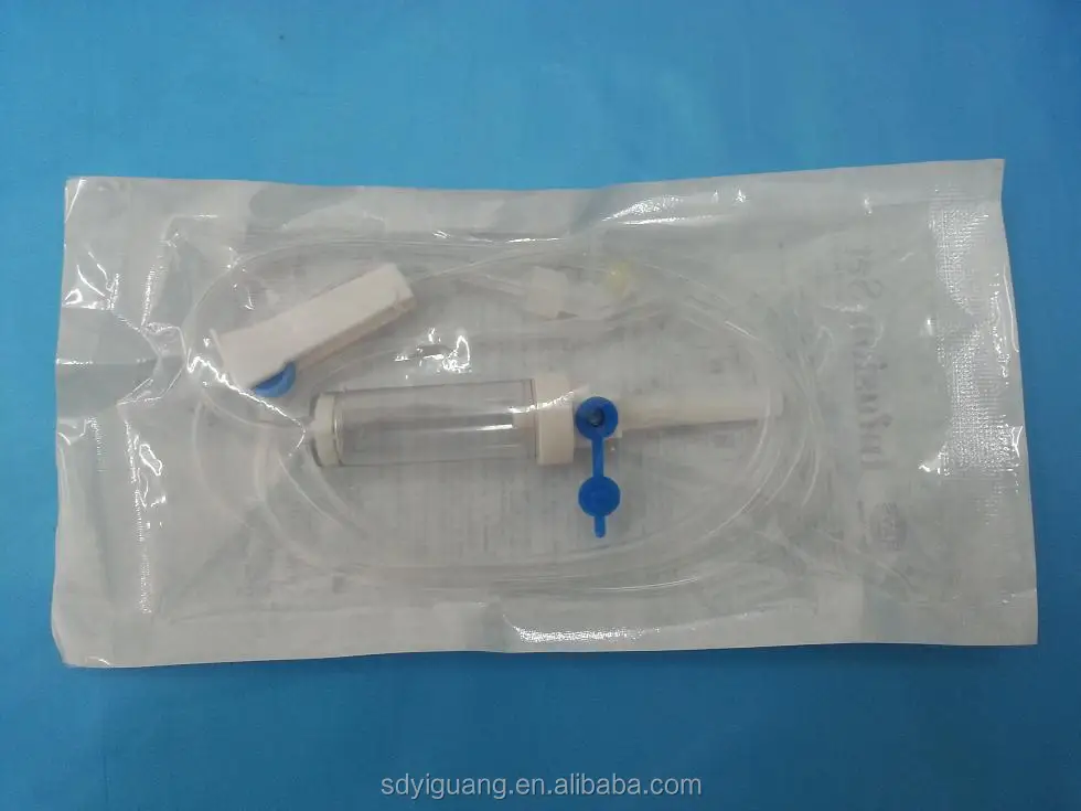 Disposable IV administration set / 20drops/ml / with 15 micron filter