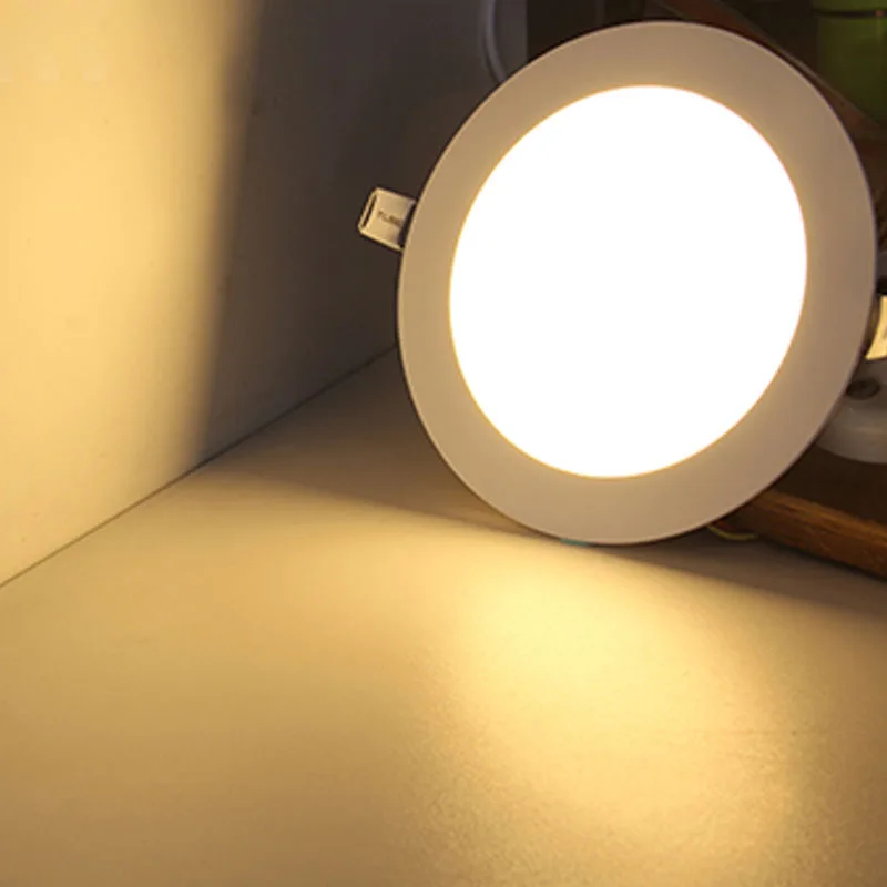 6w 8w 12w 15w 22w Recessed Round Slim Ultra Thin Frame Commercial Led Panel Light
