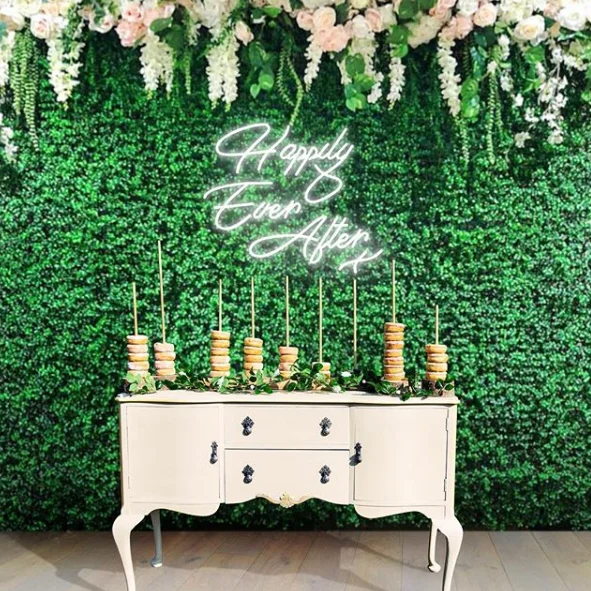 Wall mounted Happily Ever After LED neon acrylic wedding sign