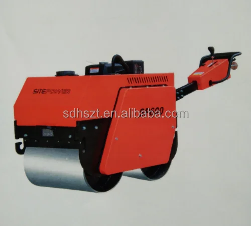 walk behind mini double steel drum vibratory road roller, asphalt roller compactor roller with KOHLER engine with EPA
