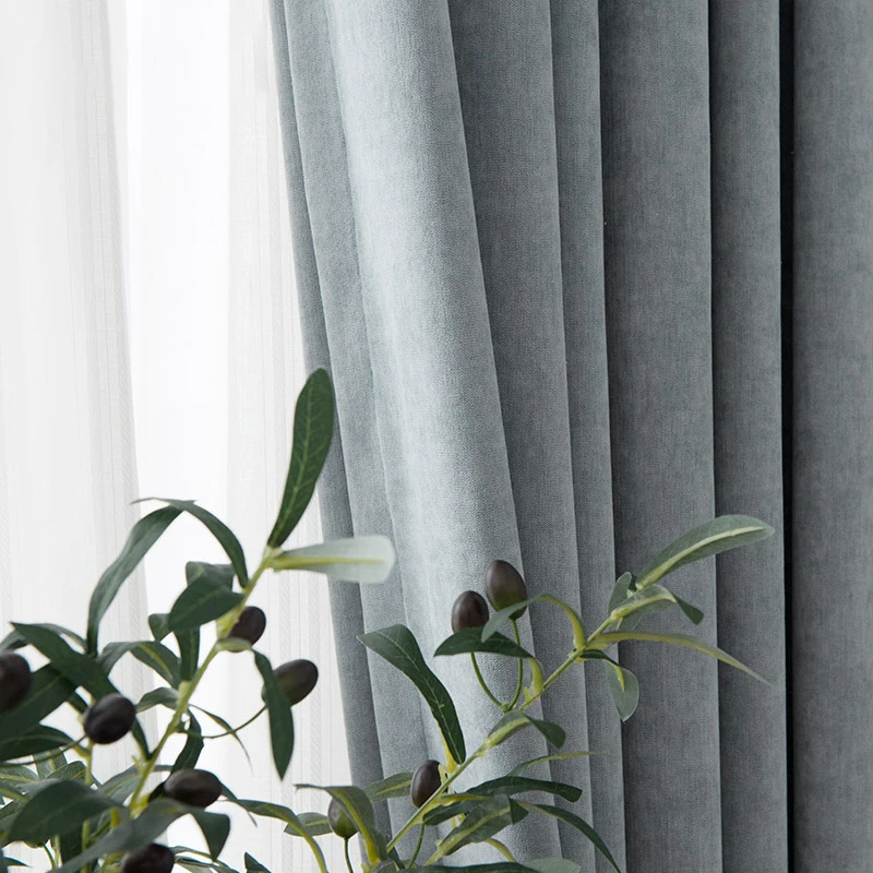 Monad Fashion Decoration Blackout Textiles 100% Polyester Plain Curtains Fabrics