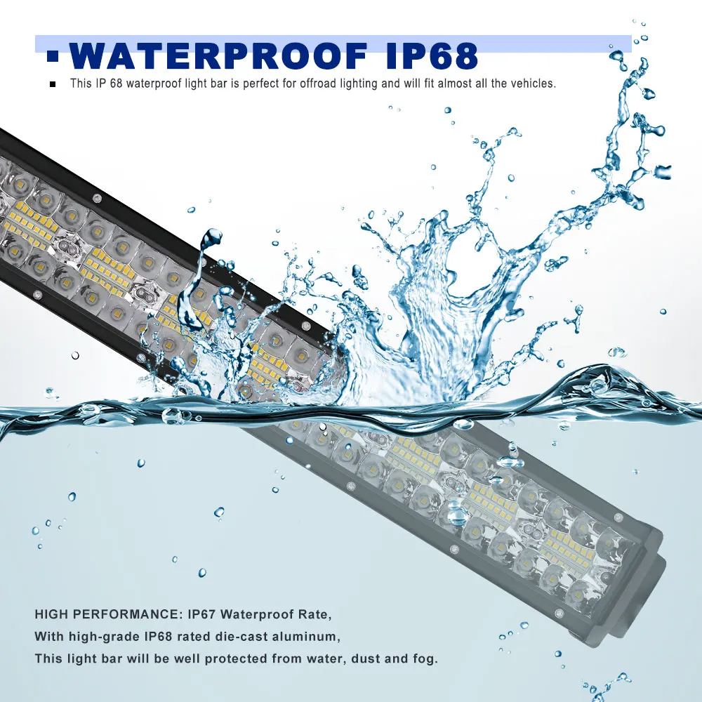 Led Bar 2019 22 32 42' Driving 3 Rows Offroad 4x4 Truck 12 24 Volt Car 52 Inch Led Light Bar