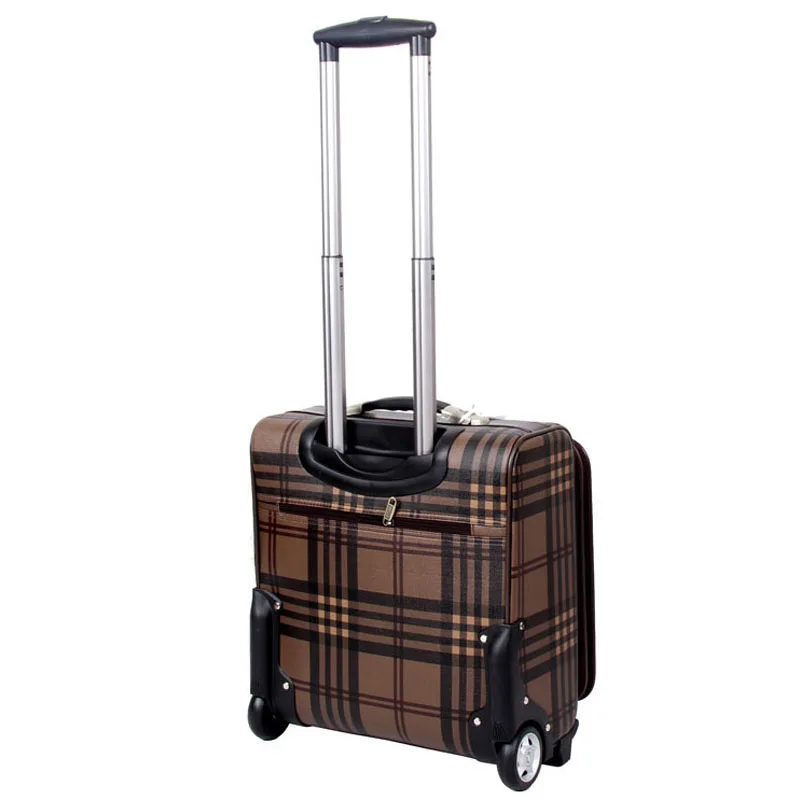 3pcs 16/20/24 inch PU leather business travel suitcase universal wheels luggage case aluminum trolley suitcase