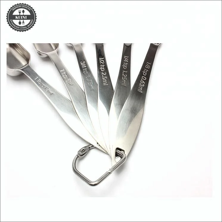 Stainless Steel 6 Piece Magnetic Measuring Spoon Set