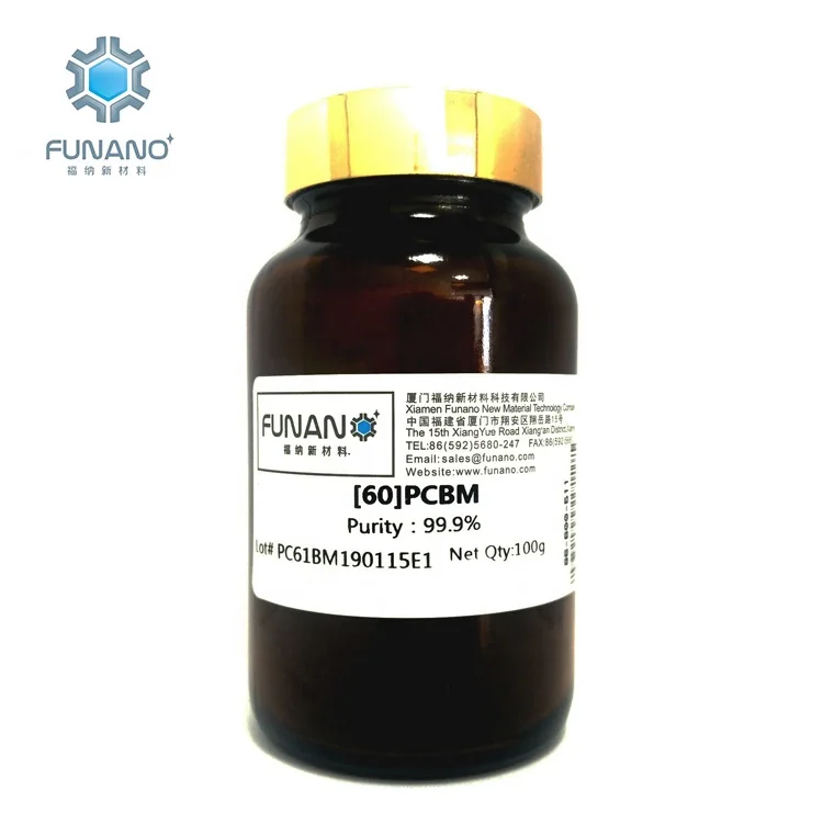 
Manufacturer Funano Cosmetic High Purity Carbon Oil Additives Chemicals Raw Materials PC61BM PC60BM C60 pcbm Fullerene 99.9 