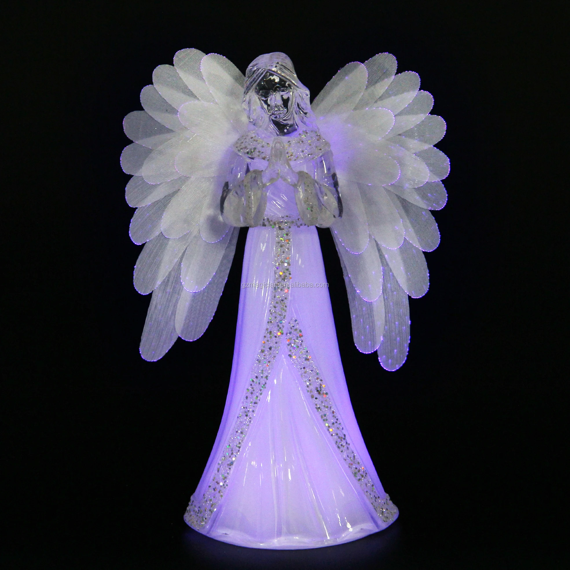 
battery operated led light color changing unique praying angel led ornament gifts home decor & festival celebrations 