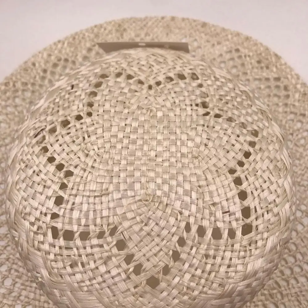 durable antique farmer natural straw hat unisex real natural glass high quality Sisal hemp grass hats