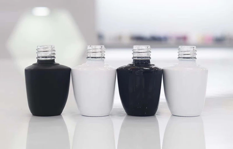 15ml empty unique glass pot for color gel custom polish nail bottle nail glue gel bottle