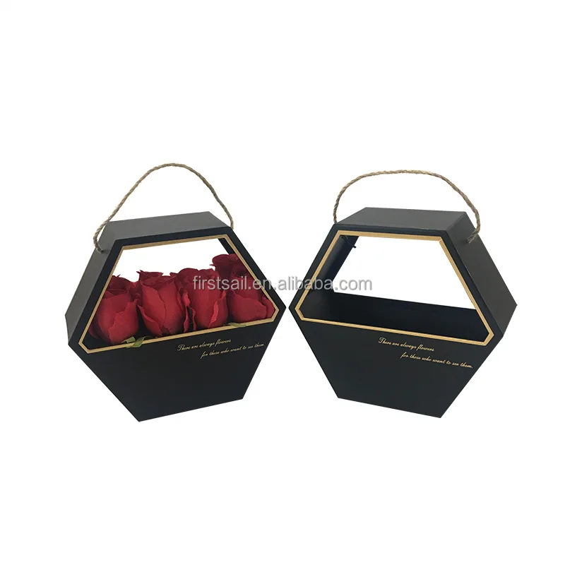 valentines day gifts flower head preserved fresh flower delivery boxes/long stem roses box