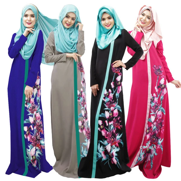 Kaftan abaya burqa fashion design digital printing long maxi dress abaya dubai style