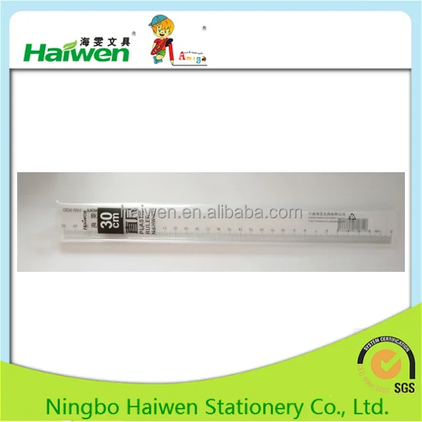 Haiwen 30cm ruler HW-R30 office 30cm single ruler high quality plastic ruler