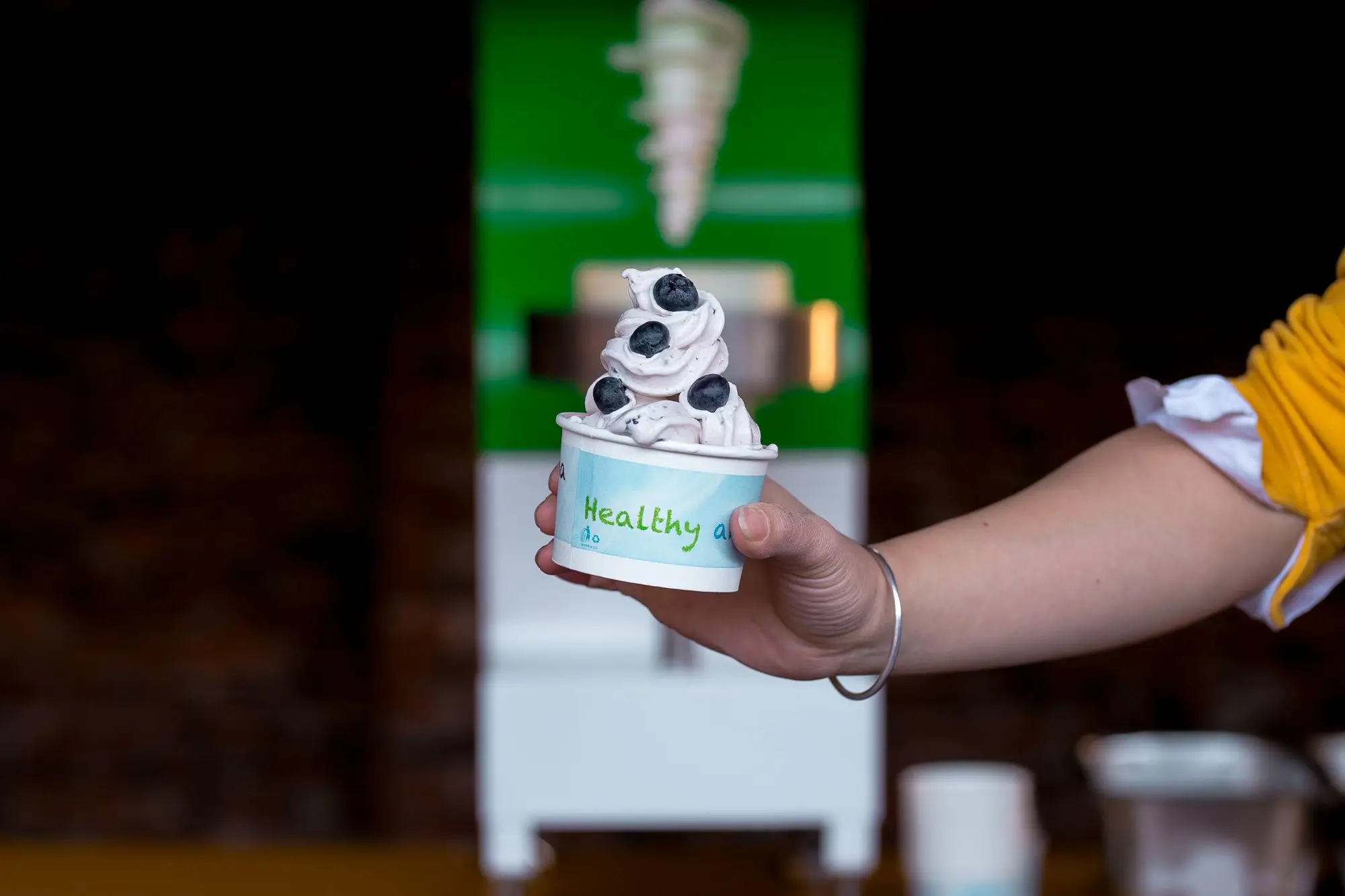 DEM-1200 10S Per Serve Freeze Fruit Yogurt Ice Cream Swirl Mixer Blender