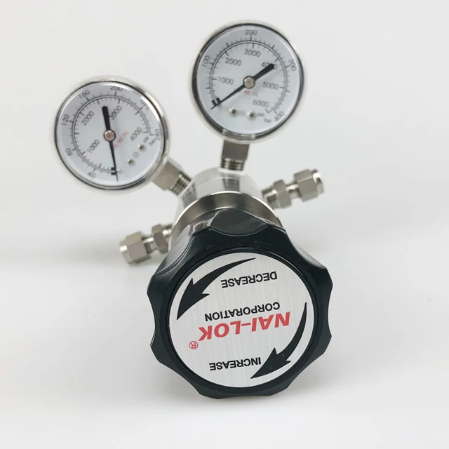 SS316 Nitrogen helium argon gas pressure regulator
