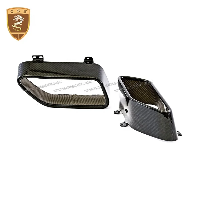 High quality Carbon Fiber Exhaust Tips Muffler Pipe Mouth For McLaren 650S Auto Accessory