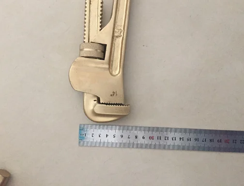 14inch beryllium bronze non sparking safety hand tools pipe wrench tong tube spanner stilson