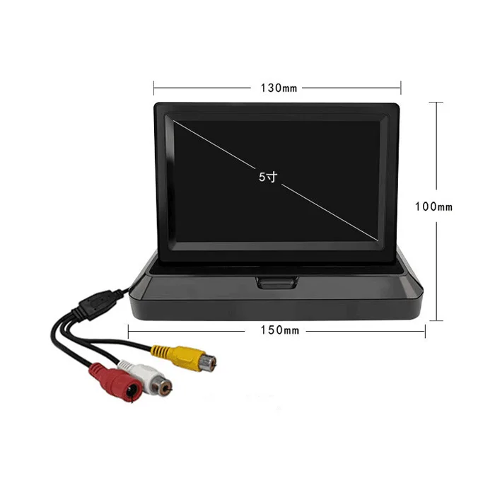 5 Inch HD Dashboard Folding TFT LCD Car Monitor Work With Mobile DVR