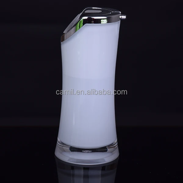 high end white makeup cosmetic bottle acrylic lotion bottles and cream jars