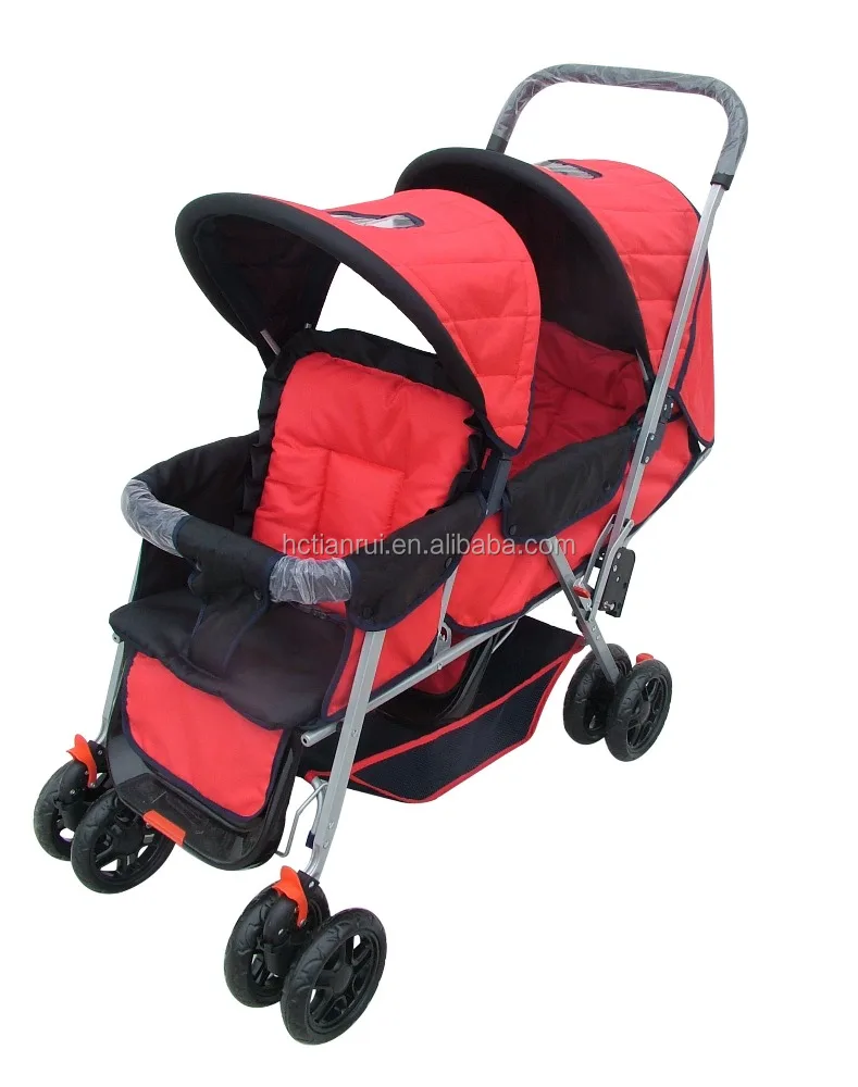 Multifunctional double baby stroller fabric twin baby carriage