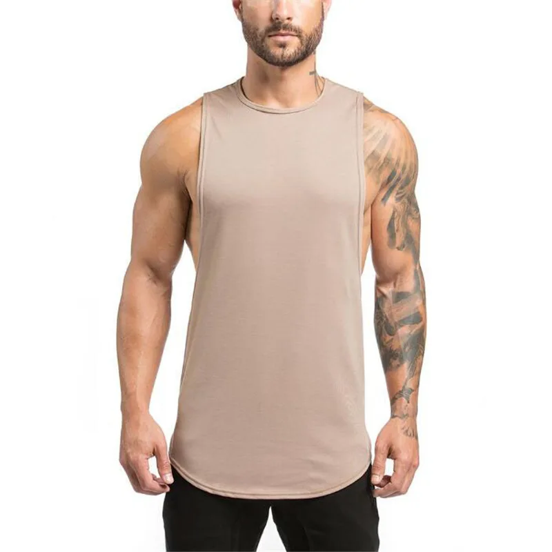
OEM sleeveless tee tshirts Cotton Male Stringer Tanktop gym Clothing men Bodybuilding tank top 