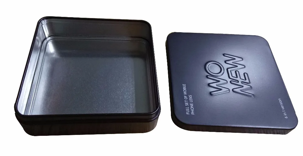 Top Quality Matt Black Big Square Tin Box for Cookies