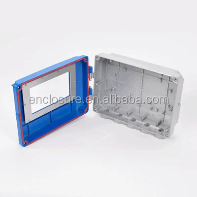 CHANGHE IP65 Electrical Control Box Die Cast Hinged Aluminum Enclosure 285x205x97mm