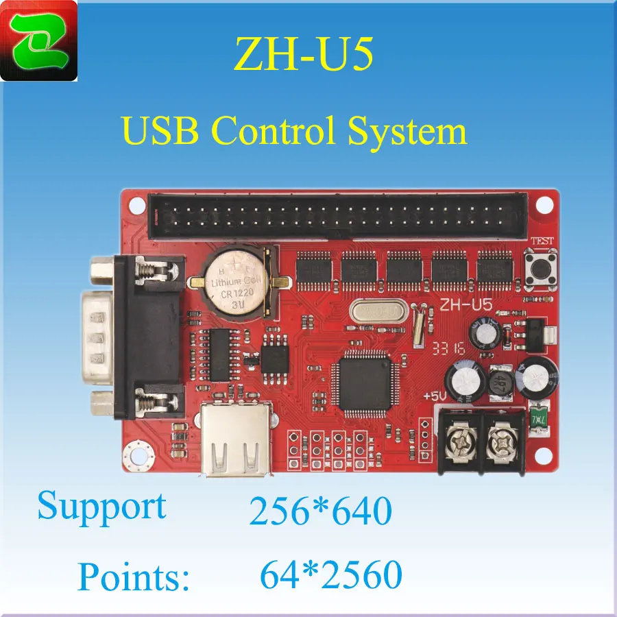 USB/WIFI/RS232 Lan Port P10 Led Display Control Card ZH-U5 Controllers