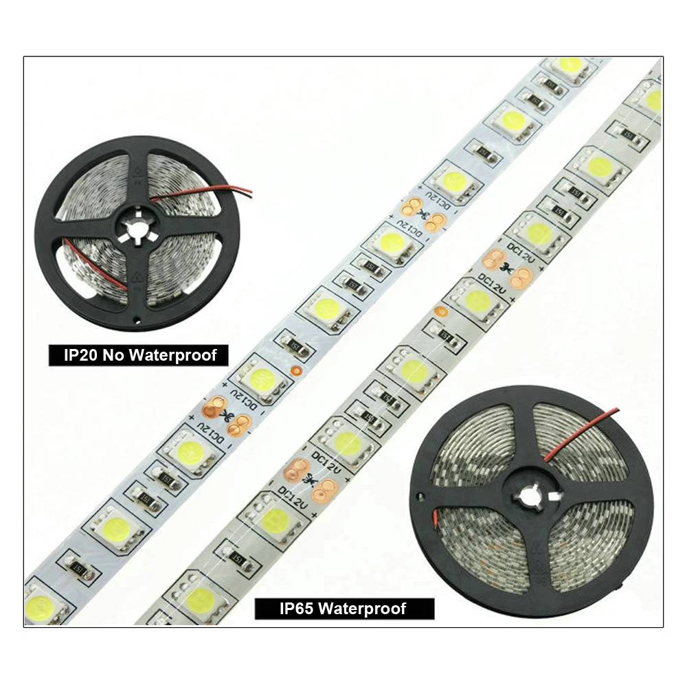 Smart wifi controlled 90leds/m 5050 flexible led light strip 151 resistor with power supply