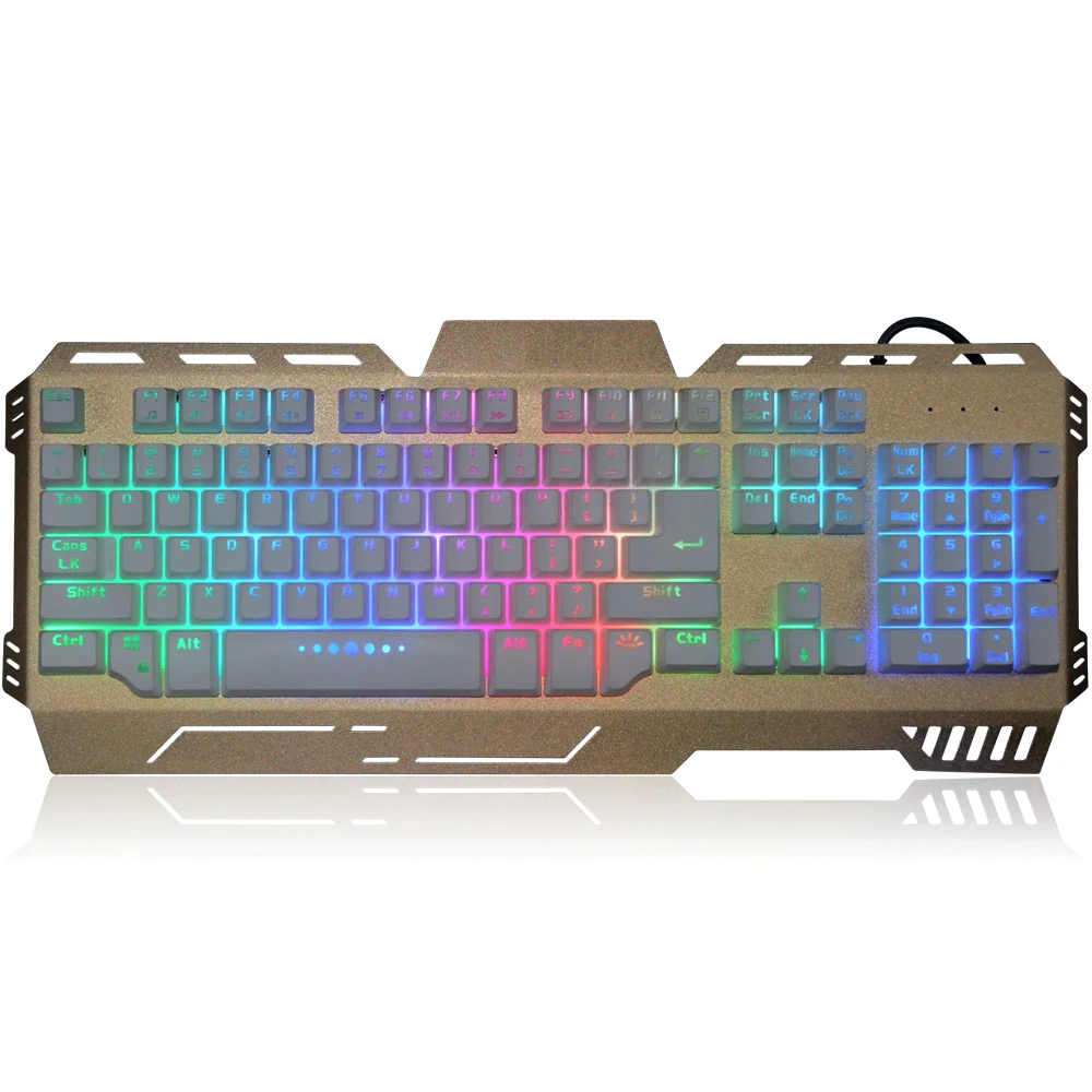 Золотая Лазерная Механическая компьютерная игровая клавиатура частная форма для оптовой продажи