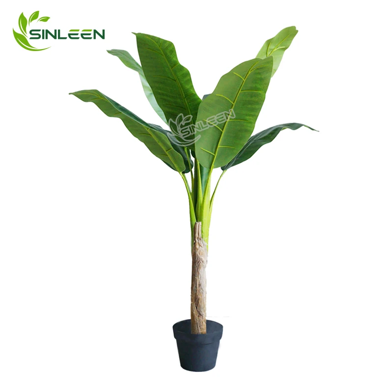 Indoor Decoration Plant Wooden Office Decorative Artificial Banana Tree