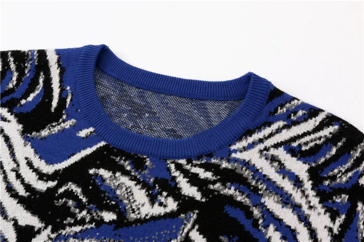 Осенне-зимняя трикотажная одежда, Мужской Жаккардовый хлопковый пуловер, вязаный свитер, мужской свитер со звездами на заказ