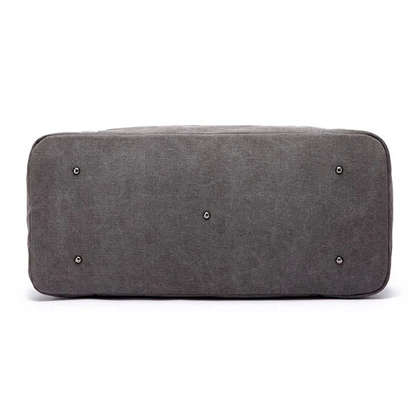 Aosheng Wholesale New Large Popular Portable Men Black Canvas Weekend Bag Luggage Duffle