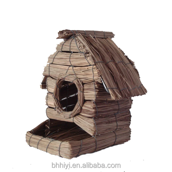 Natural Handmade comfortable Straw Decorative Bird House Cage for sale