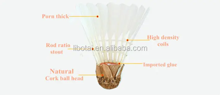 A level top quality super duck feather shuttlecock badminton outdoor brand