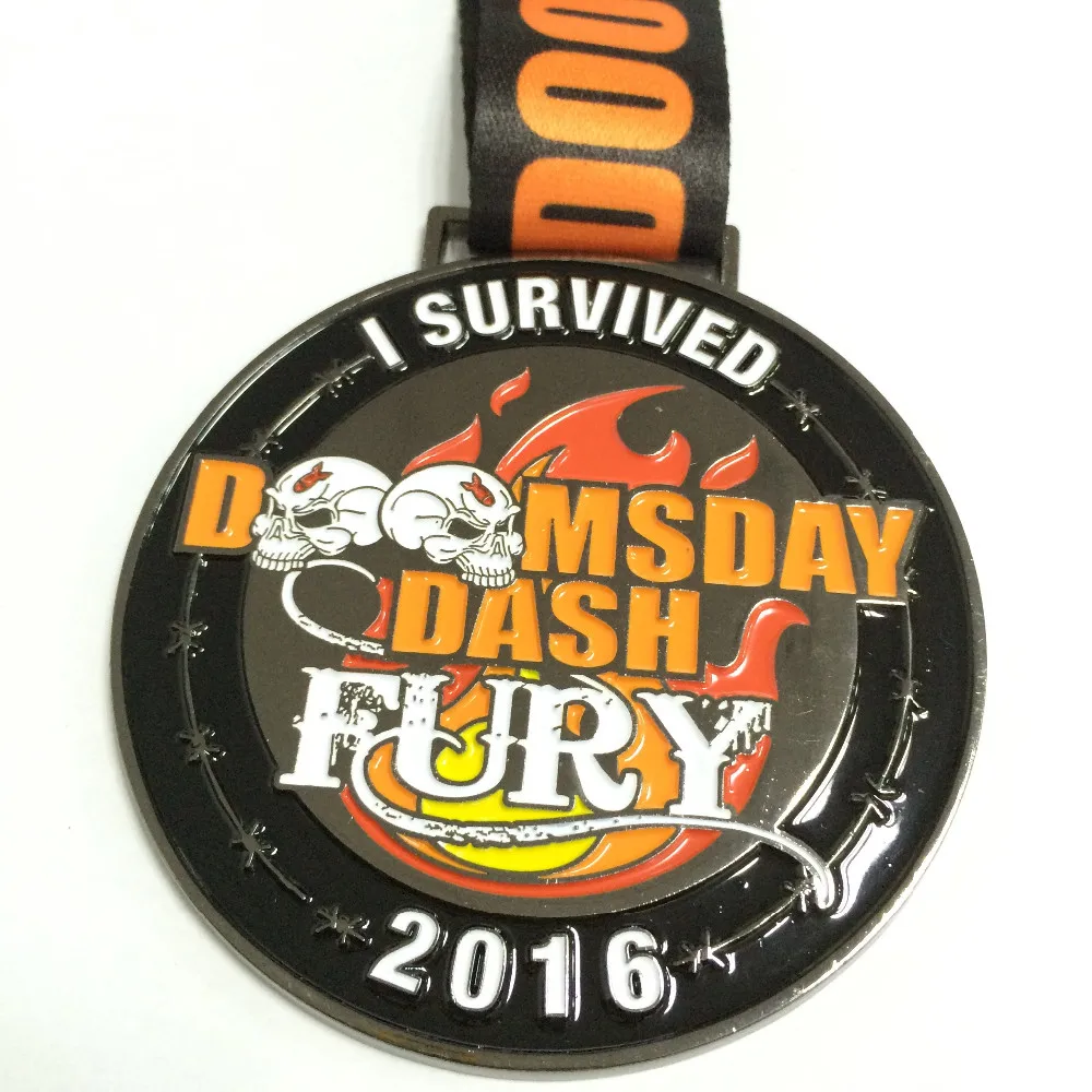 Индивидуальные спортивные медали и награды для бега гонок литье под давлением мягкая эмаль или твердая металлическая медаль