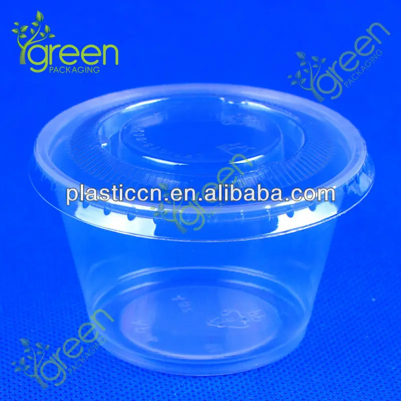 Fruit Jelly Cup Pudding Cup/food Packing Condiments Cups Manufacturer Mini Plastic with Lid Plastic Disposable PET Lid GREEN