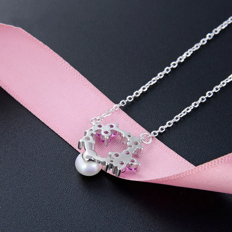 Fashion New Design Freshwater Pearl Beaded Diamond Pendant Necklace for Women YJAX001921