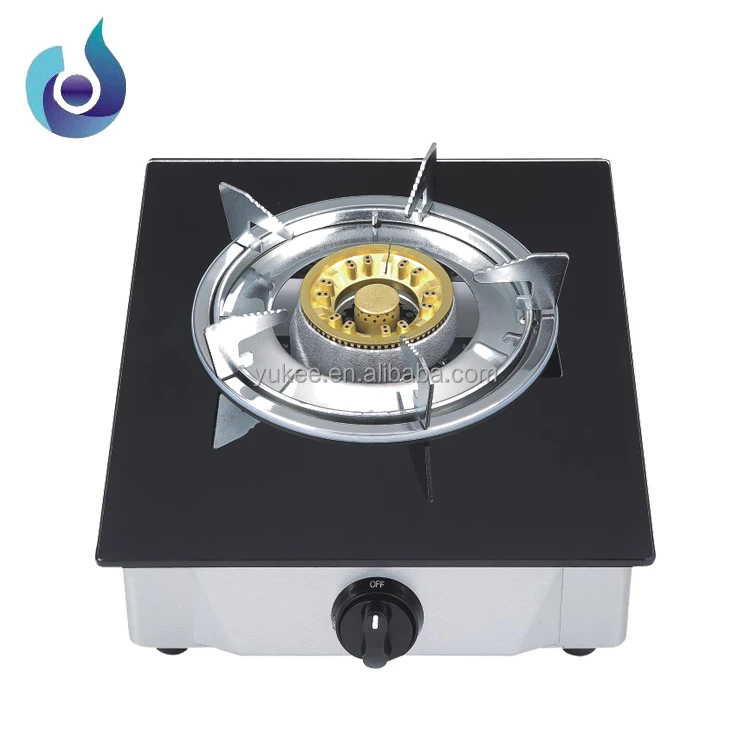 
Портативная газовая плита из закаленного стекла с одной горелкой, газовая плита 