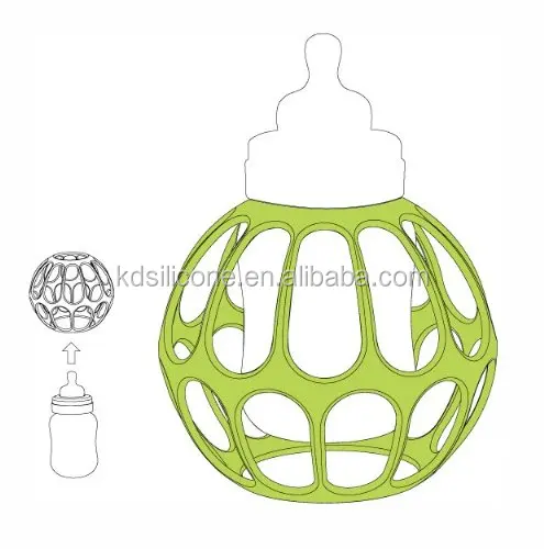 100% food grade silicone bottle holder for baby silicone bottle holder