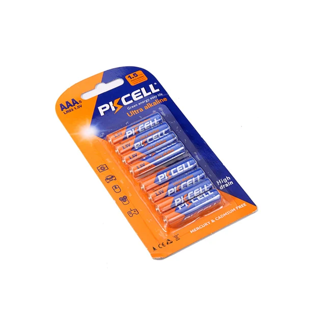 Primary mercury and cadmium free 1.5v no.7 aaa am4 lr03 alkaline battery for radio