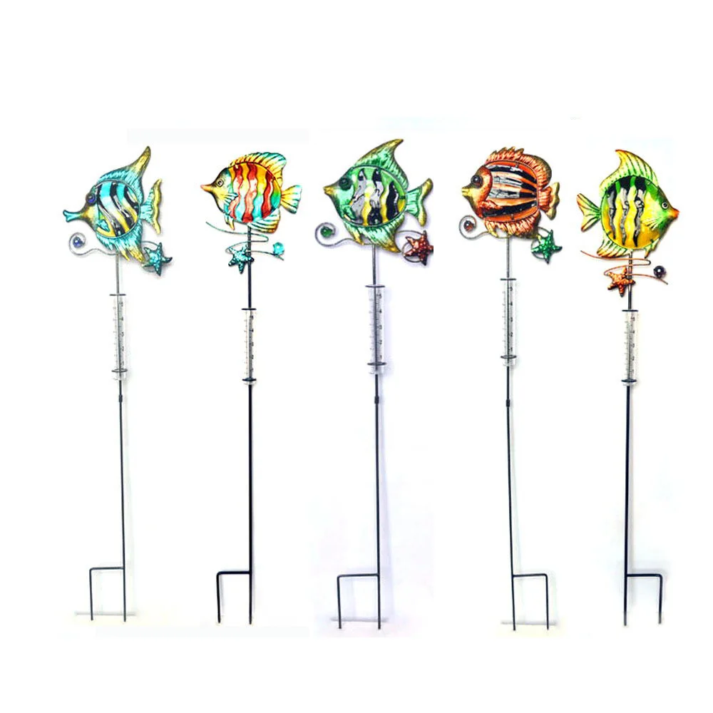 Металлический стеклянный аквариум осадкомер производство Garden Stake садовый дождевой датчик