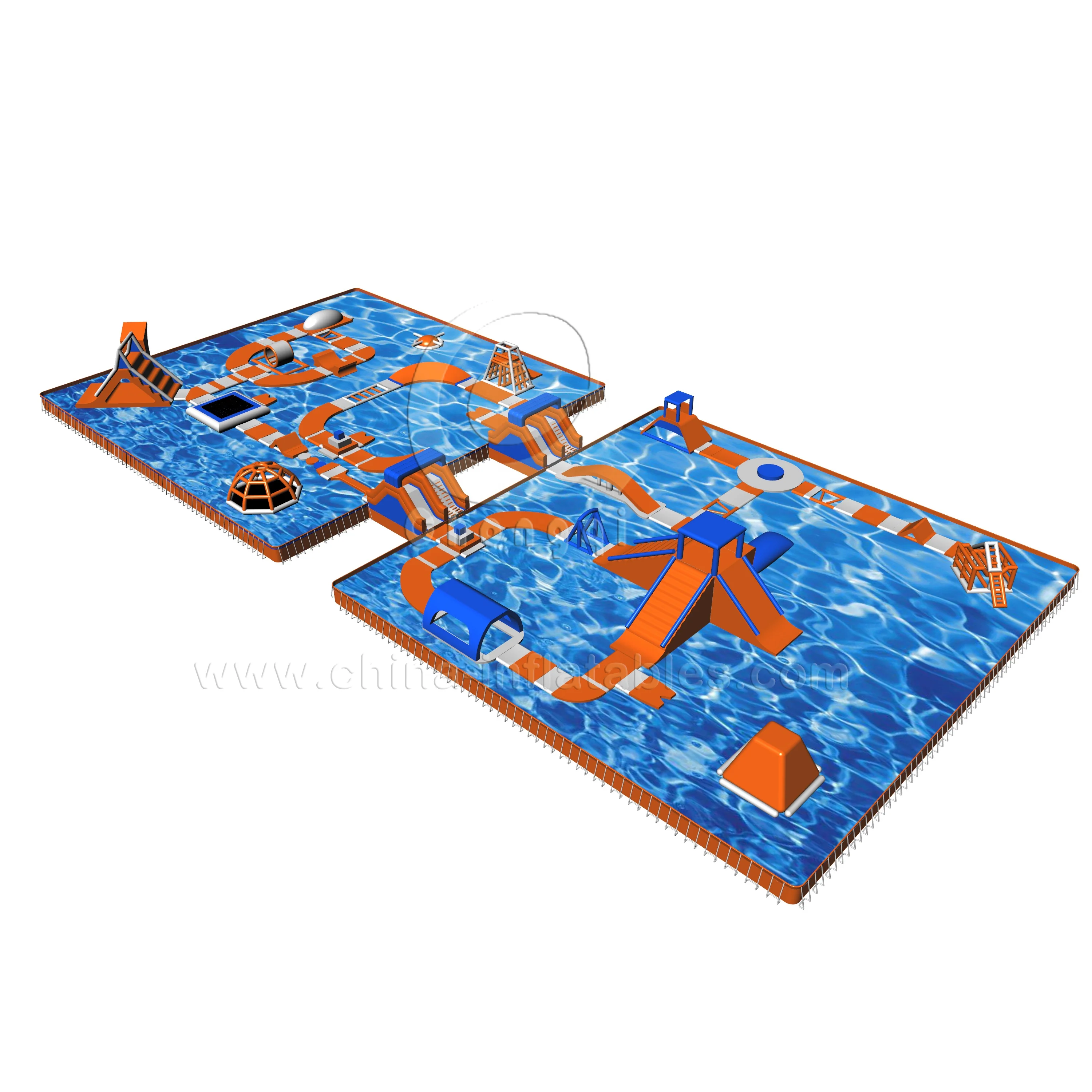 parque acuatico obstaculo inflable parque acuatico con piscina metal