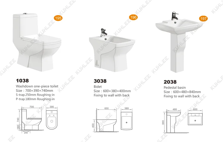 
Chaozhou ceramic outdoor wc spy toilet bowl cam watertank freestanding wash hand basin KL1023-3023 