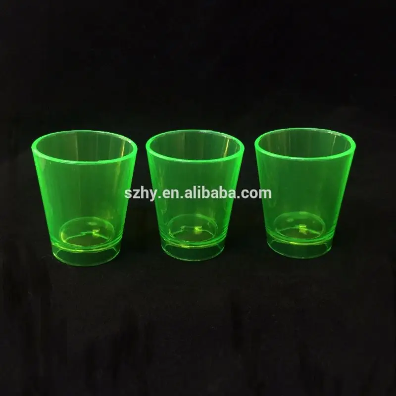 1.5oz Glow Neon uv reactive split tequila shot glass