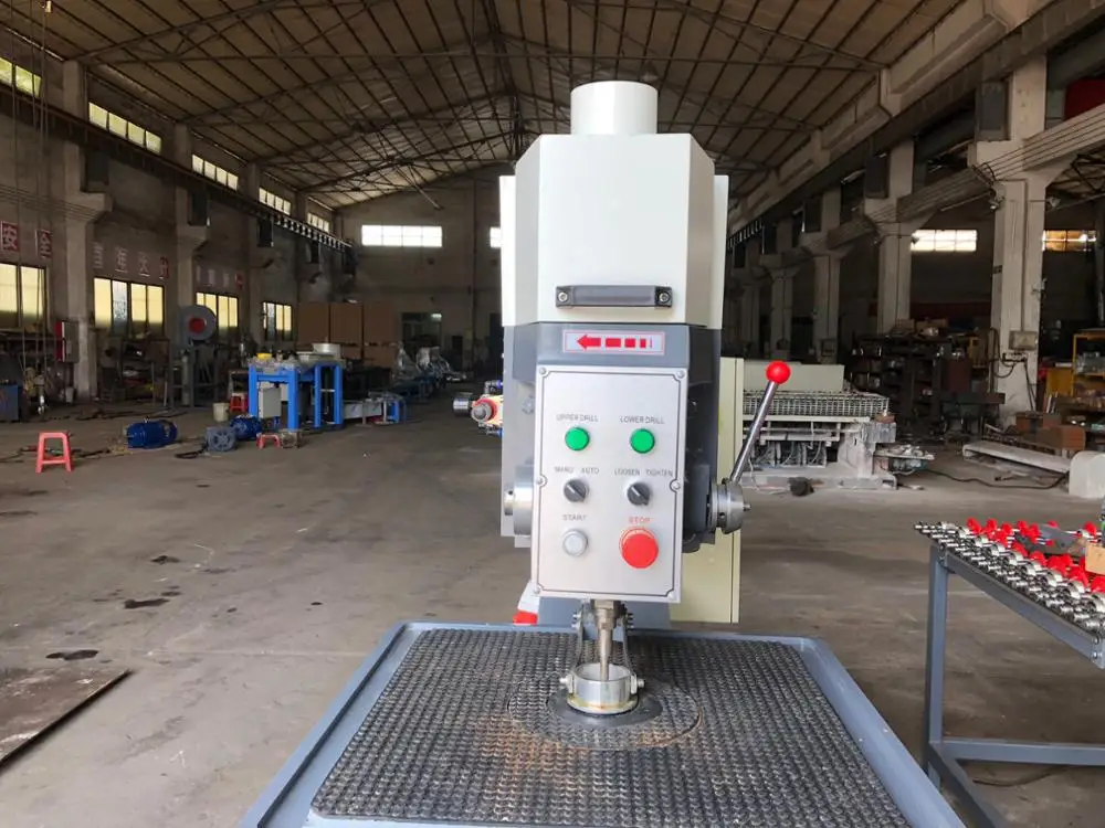 Horizontal electric double head glass drilling machine