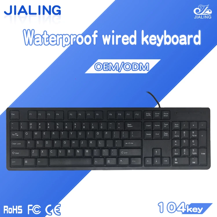 
Factory Standard USB 104 Keys wired laptop keyboard with waterproof function for Computer PC Laptop 