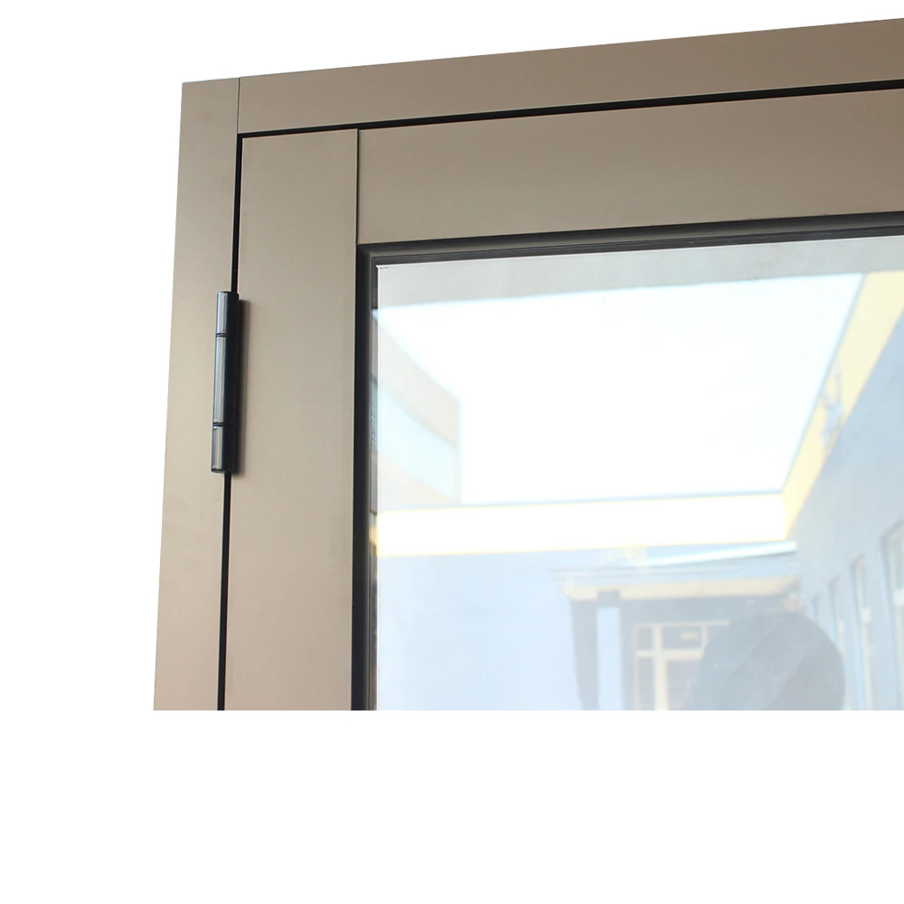 
Thermal break aluminum double glass exterior hinge doors designs 
