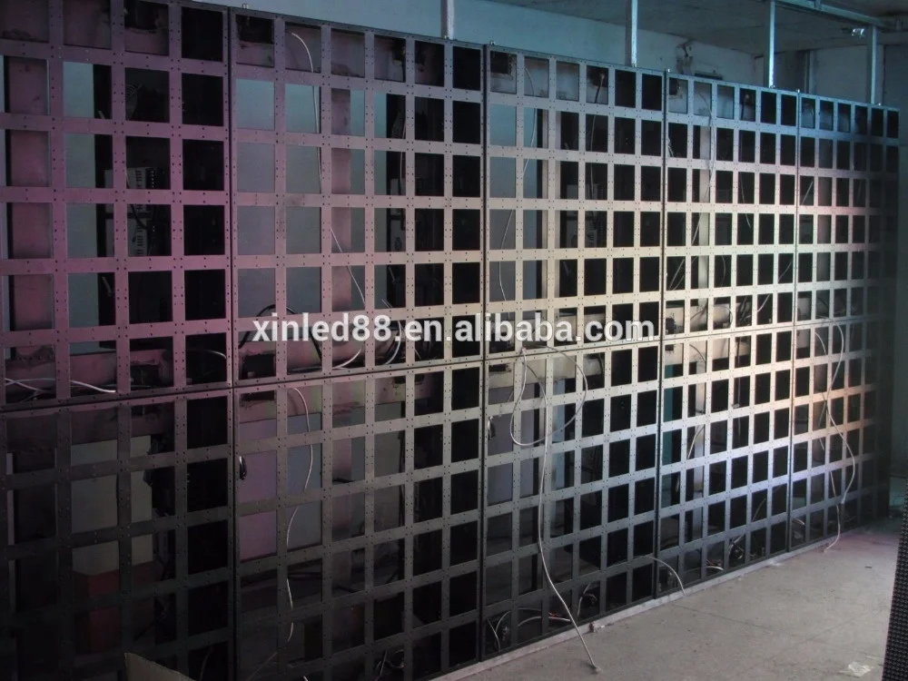 High quality XINLED Fixed install iron steel 960*960mm cabinets mall building P10 P8 advertising big led billboard