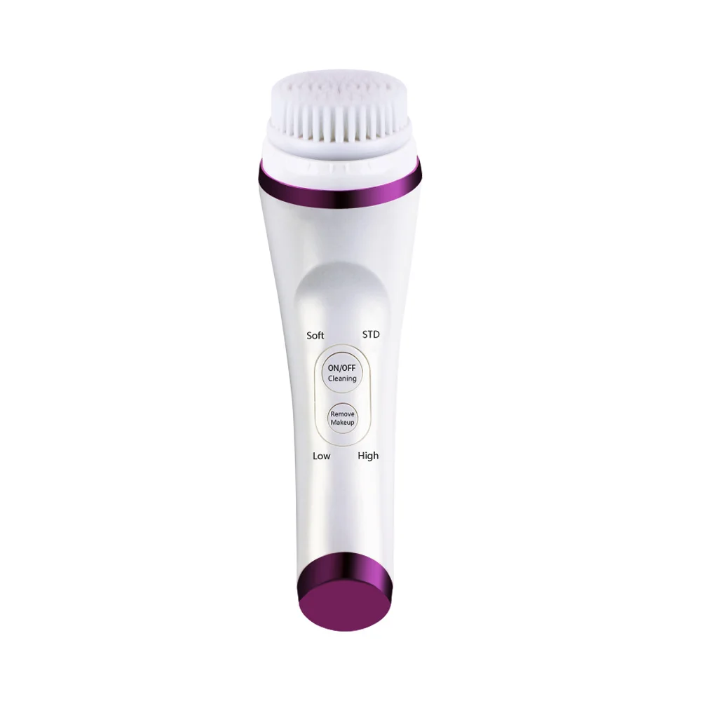 Private Label  Silicone  Face Massager Pore cleanser  skin beauty Cleansing Electric Ultrasonic Facial Brush
