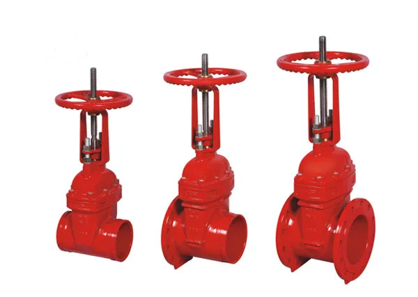 cast iron  AWWA C515   OS&Y  resilient seated gate valve non-rising stem  flanged or grooved connection  with plug fire valve